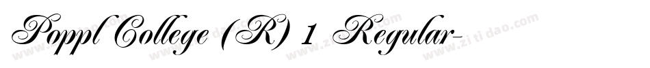 Poppl College (R) 1 Regular字体转换